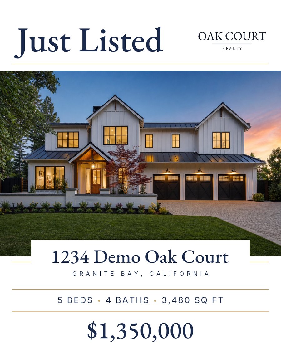 A Classic cover slide for a Just Listed post, built by LaunchListing