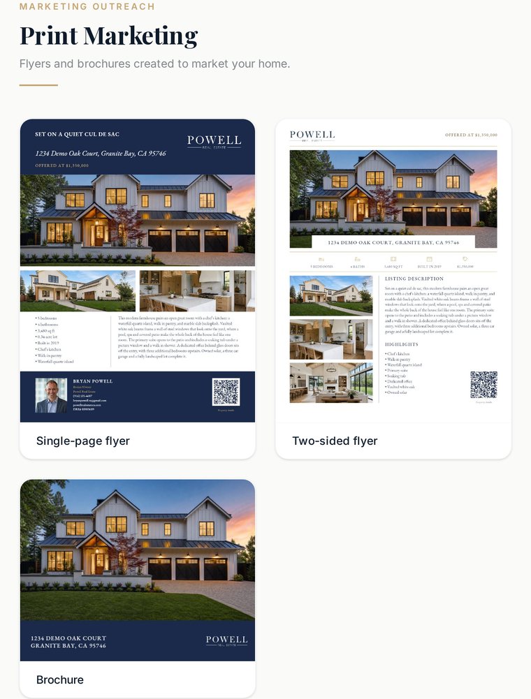 Print marketing in the Seller Hub